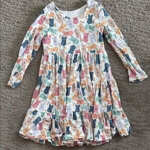 Colorful Peep Print Kids Toddler Girls Easter Dress